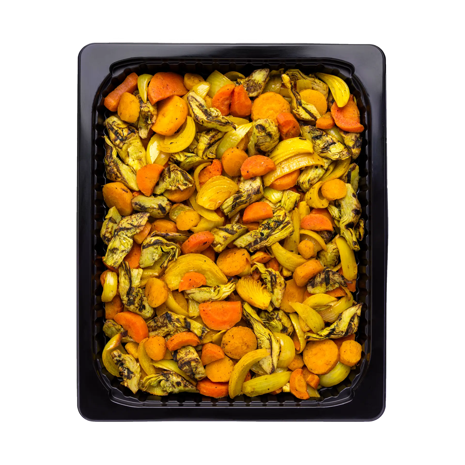 Gegrilde artisjok met wortel en ui (lentemix 1)