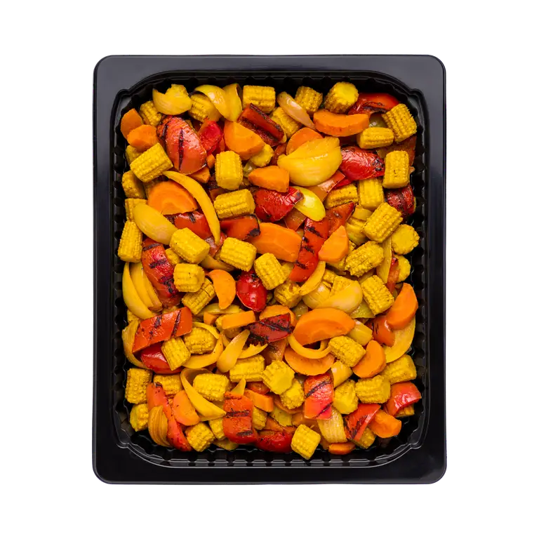 Gegrilde babymaïs met wortel en paprika (lentemix 2)
